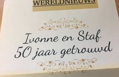 krant gouden bruiloft