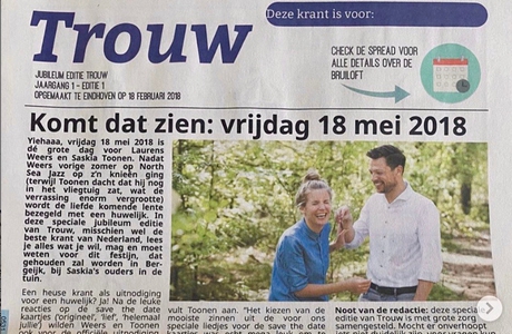 maak een eigen krant voor je trouwuitnodiging - Happiedays