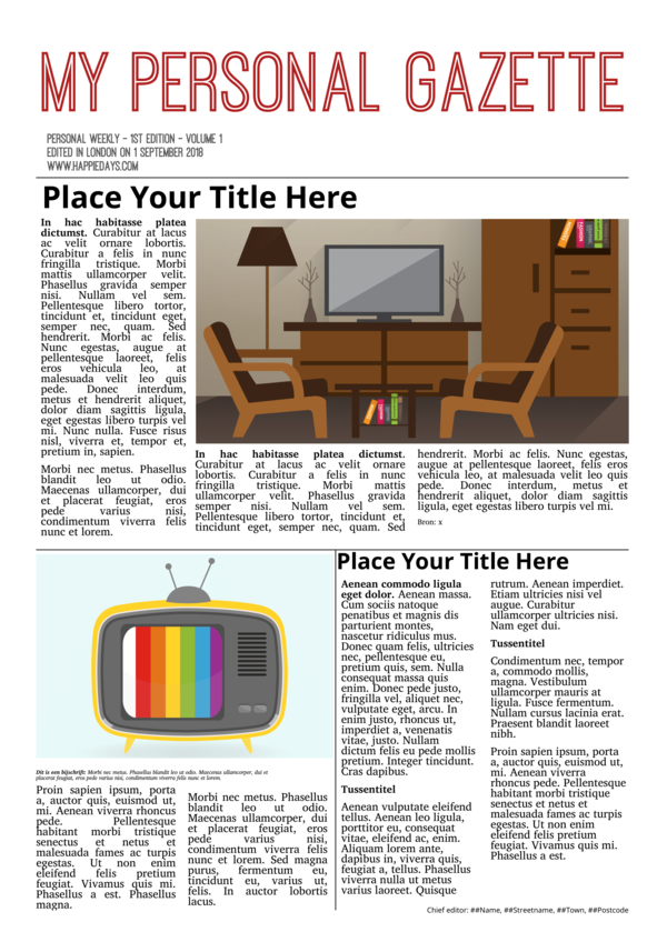 make a newspaper newspaper template layout - happiedays
