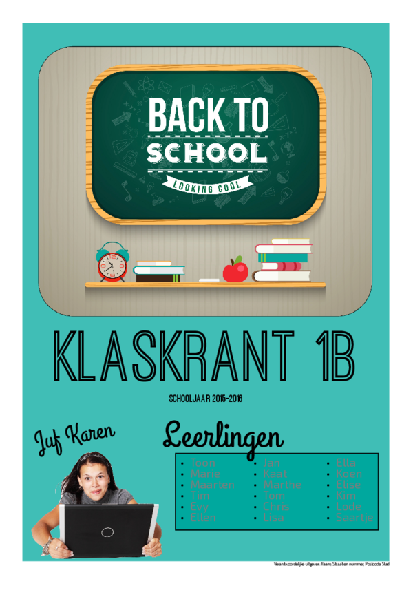 Maak je eigen krant sjabloon begin schooljaar | Happiedays